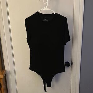 Klassy Network Black Fitted Short Sleeve Bodysuit